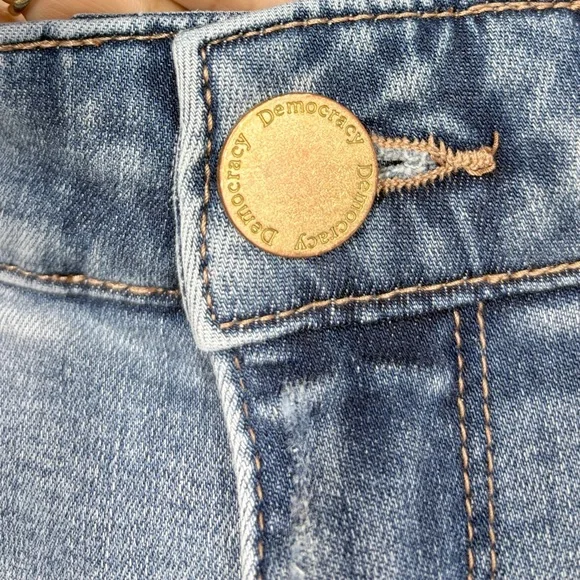 Democracy Ab Technology High Rise Wide Leg Jeans Size 10 Light Wash Stretch - Picture 8 of 12